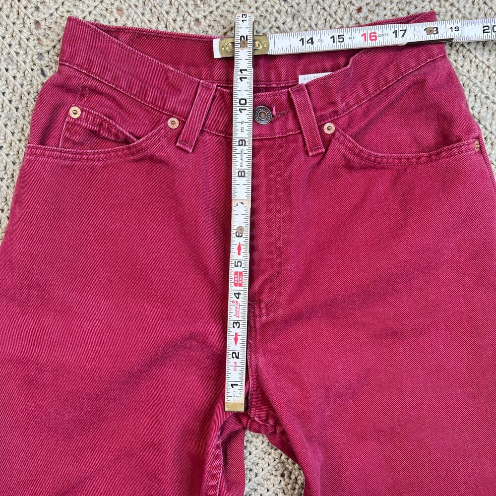 Vintage 90s Red 912 Levi’s Jeans - Slim Fit Tapered Leg - Size 26 x 30 - Picture 7 of 8